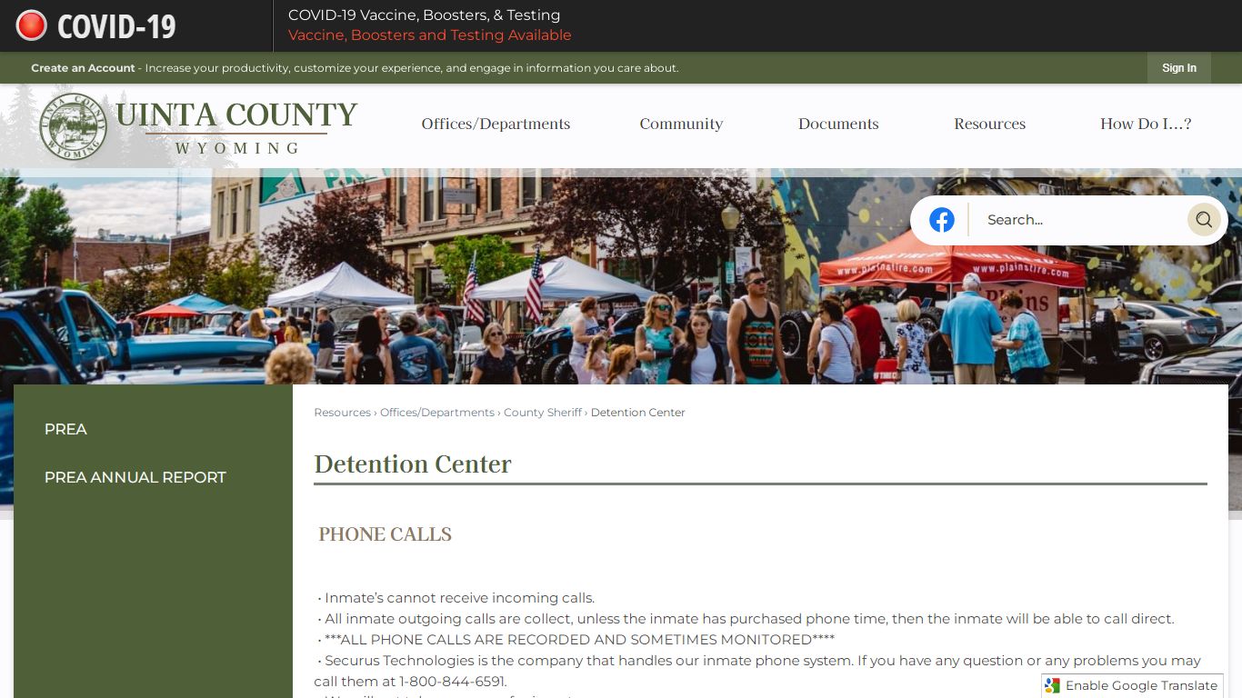 Detention Center | Uinta County, WY - Official Website